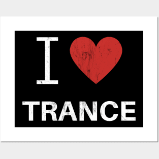 I Heart Trance - Black Posters and Art